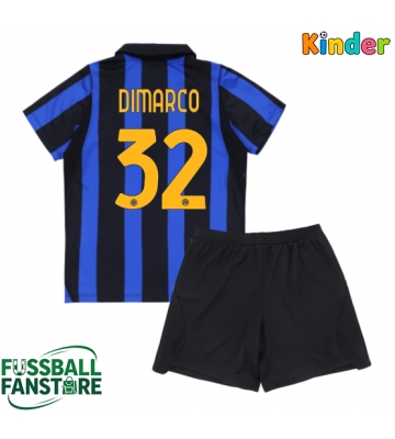 Inter Milan Federico Dimarco #32 Replik Heimtrikot Kinder 2026-27 Kurzarm (+ Kurze Hosen)